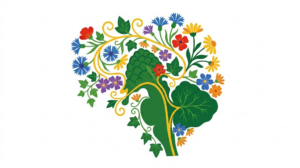 A flat vector folk-art illustration of a human pineal gland on a white background.