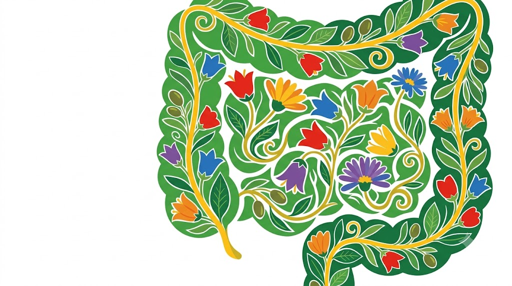 A flat vector illustration of a human small intestine on a white background.